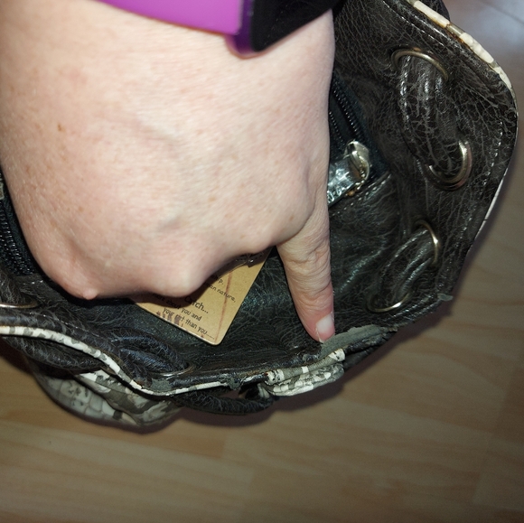 Backbone Faux Snake Leather Pet Purse - Picture 9 of 12